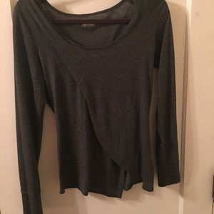 Grey long sleeve drapy shirt